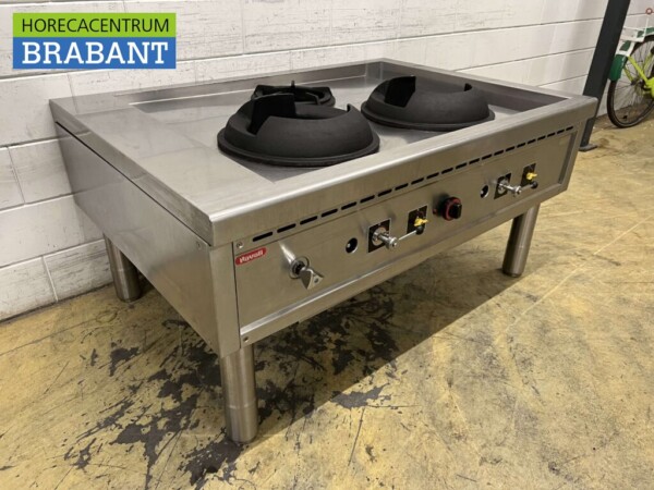 Edelstahl Nayati Wok Tisch Wok Herd 3 Brenner 150 cm GAS Erdgas Catering – Bild 4