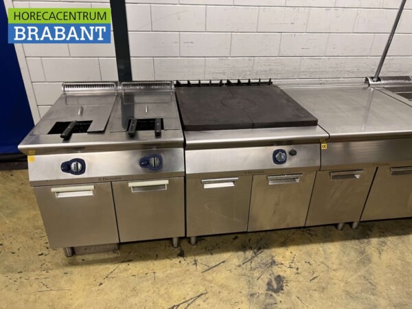 Edelstahl Electrolux Backstraße Doppelfritteuse Bain marie Fritteuse 440 cm GAS Catering – Bild 12