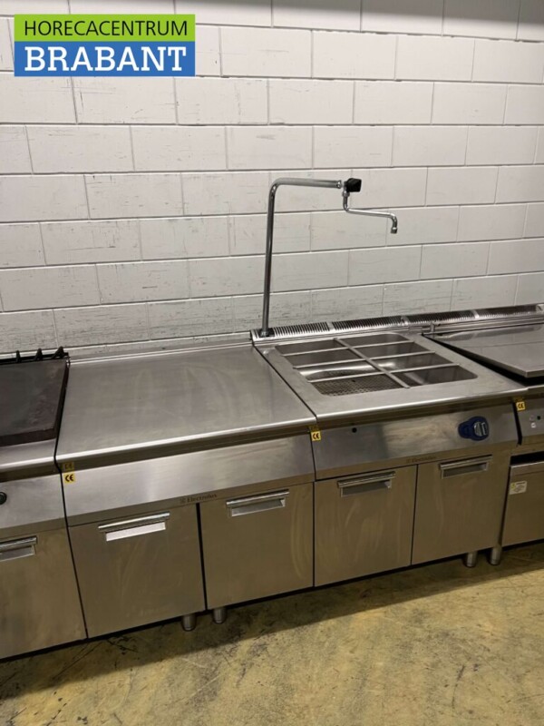 Edelstahl Electrolux Backstraße Doppelfritteuse Bain marie Fritteuse 440 cm GAS Catering – Bild 13