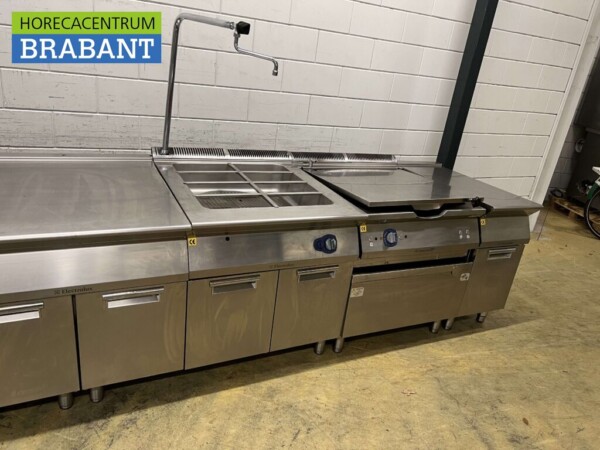 Edelstahl Electrolux Backstraße Doppelfritteuse Bain marie Fritteuse 440 cm GAS Catering – Bild 14