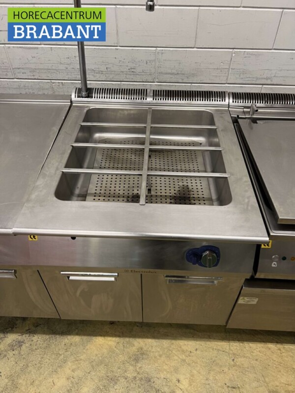 Edelstahl Electrolux Backstraße Doppelfritteuse Bain marie Fritteuse 440 cm GAS Catering – Bild 6