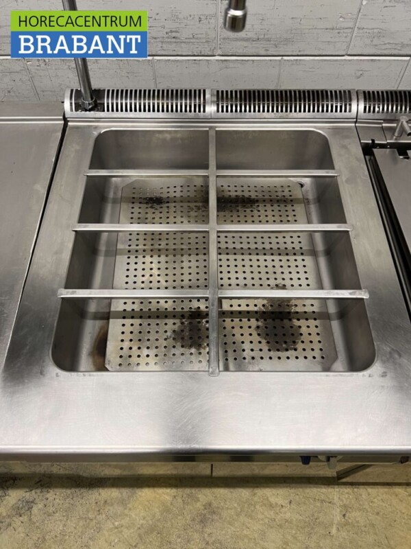 Edelstahl Electrolux Backstraße Doppelfritteuse Bain marie Fritteuse 440 cm GAS Catering – Bild 7