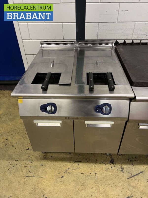 Edelstahl Electrolux Backstraße Doppelfritteuse Bain marie Fritteuse 440 cm GAS Catering – Bild 10