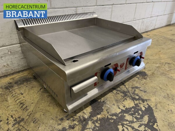 Edelstahl-Grillplatte Grillplatte 1/2 gerippt 65,5 cm PROPAAN Horeca – Bild 3