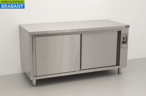 HCB Plattenwärmeschrank aus Edelstahl 2 Schiebetüren Premium-line 160 cm Horeca – Bild 3