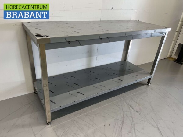 Edelstahl-Arbeitstisch Premium-line 160 x 60 x 85 cm Catering – Bild 3