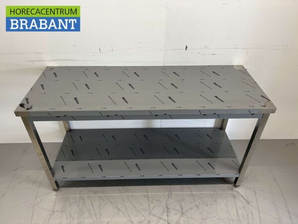 Edelstahl-Arbeitstisch Premium-line 160 x 60 x 85 cm Catering – Bild 4