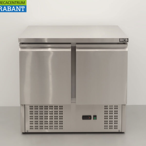 Edelstahl HCB Gekühlte Werkbank 2 Türen 90 cm 230V Horeca