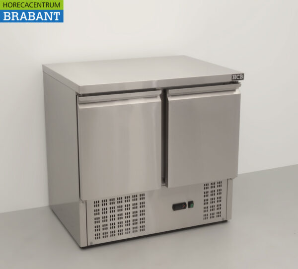 Edelstahl HCB Gekühlte Werkbank 2 Türen 90 cm 230V Horeca – Bild 3