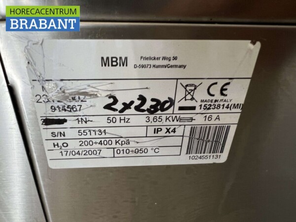 MBM Geschirrspüler aus Edelstahl Frontlader 400V Horeca – Bild 5
