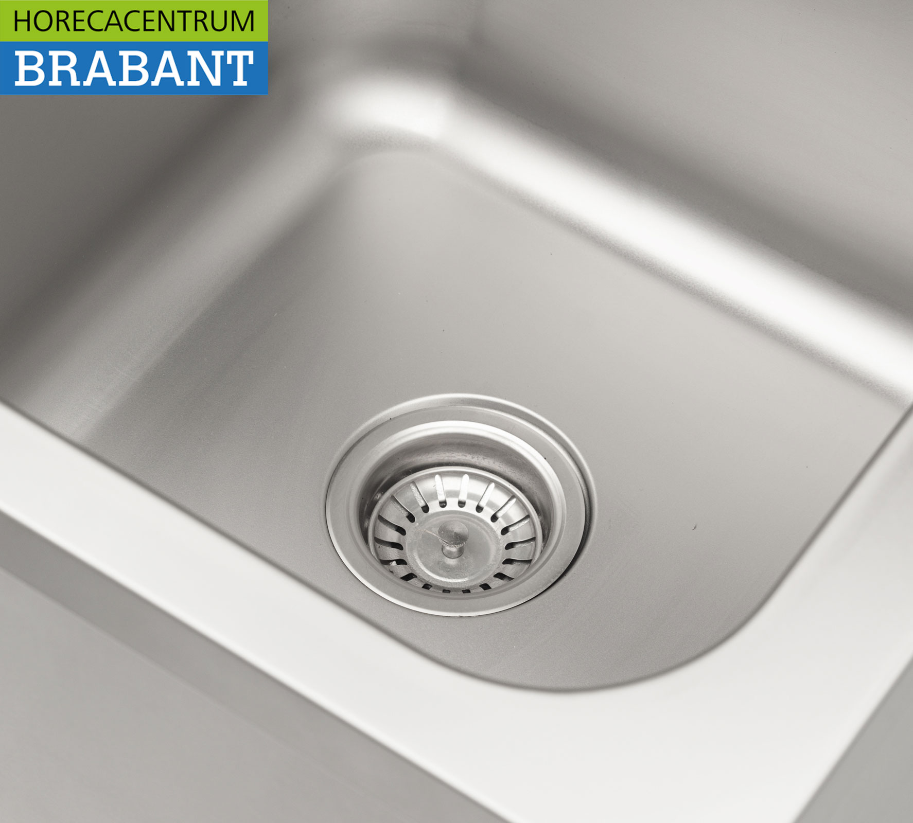 HCB Edelstahl Doppelspüle Ausgussbecken Kombiarmatur 50,5 cm Horeca – Bild 8