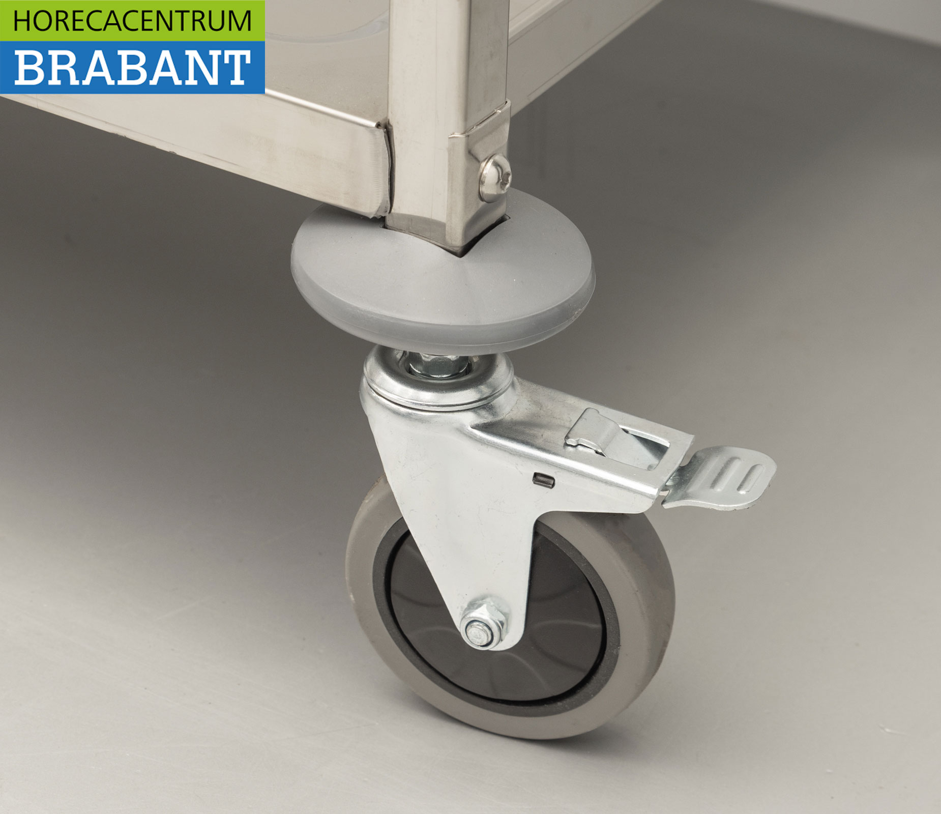 HCB Edelstahl Servierwagen 2 Etagen 95 cm Catering – Bild 5