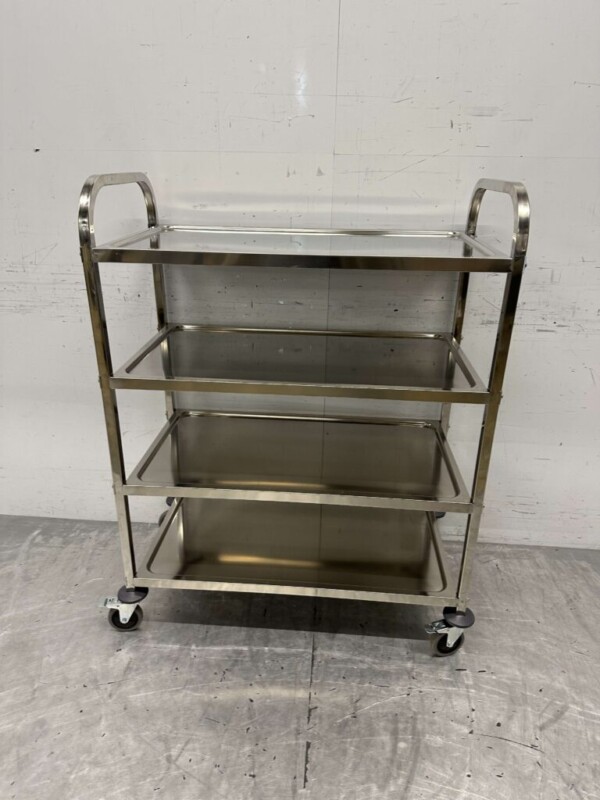 Edelstahl Servierwagen 4 Etagen 95 cm Horeca