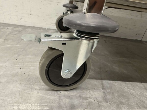 Edelstahl Servierwagen 4 Etagen 95 cm Horeca – Bild 4