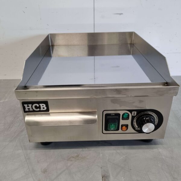 Edelstahl Chrom Grill Griddle Spiegel Griddle 36 cm 230V Horeca