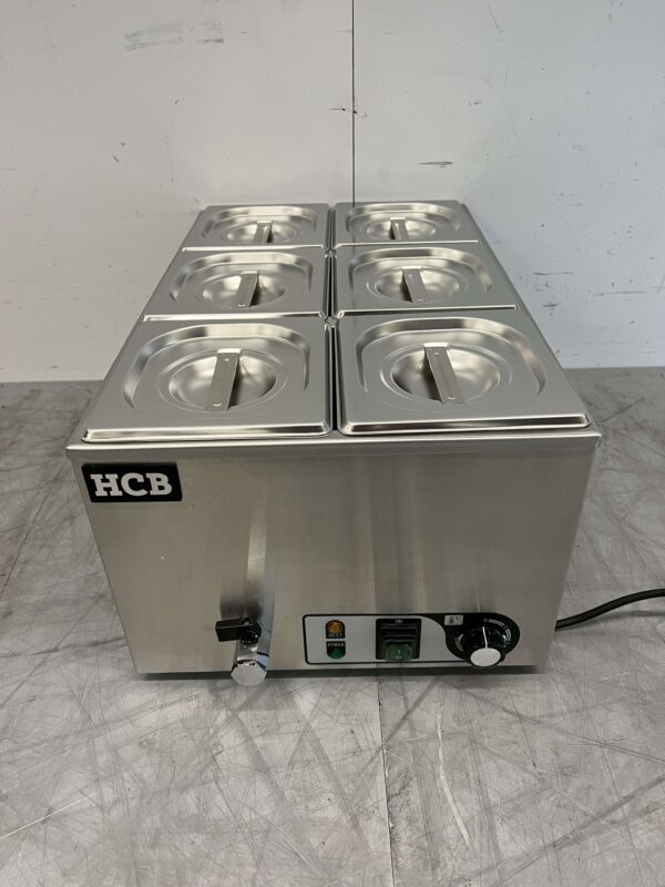 Edelstahl-Bain-Marie 6 x 1/6 GN 230V Horeca