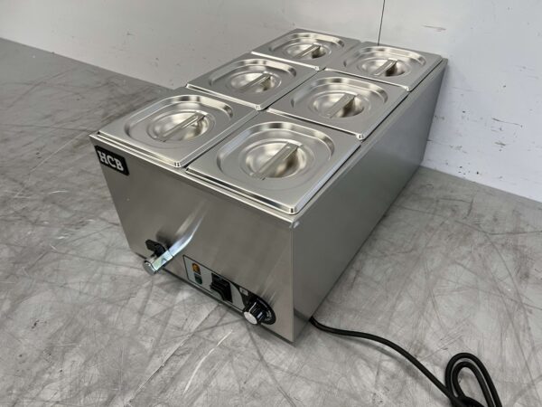 Edelstahl-Bain-Marie 6 x 1/6 GN 230V Horeca – Bild 2