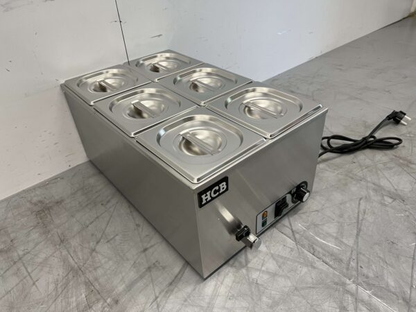 Edelstahl-Bain-Marie 6 x 1/6 GN 230V Horeca – Bild 3