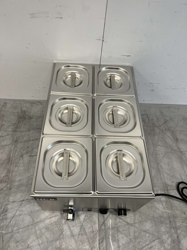 Edelstahl-Bain-Marie 6 x 1/6 GN 230V Horeca – Bild 4