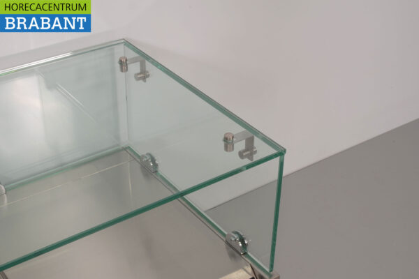 HCB Edelstahl-Vitrine Aufbau Kühlvitrine saladière 6 x 1/3 140 cm Horeca – Bild 5
