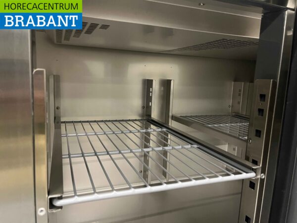 Gekühlte Werkbank aus Edelstahl 4 Türen 223 cm 230V Horeca – Bild 5