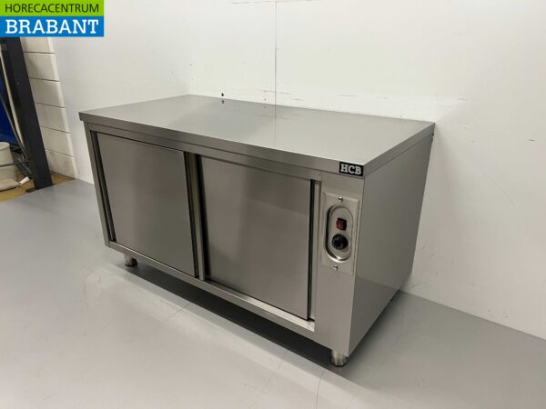 Edelstahl Schrank Wärmeschrank 2 Schiebetüren Premium-line 140 cm Horeca – Bild 3