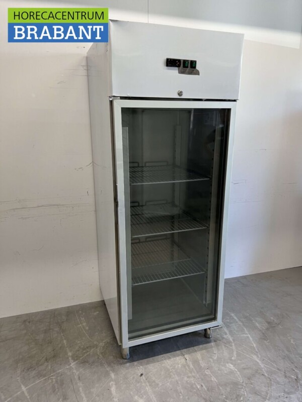 Edelstahl Glastürkühlschrank 2/1 GN 650 Liter 230V Horeca – Bild 2