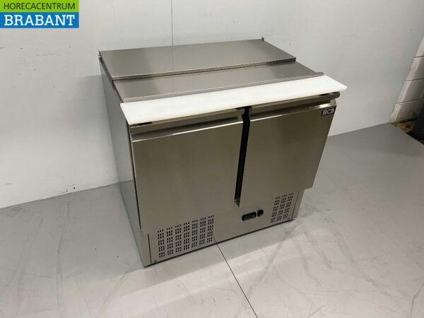 Edelstahl HCB Saladette Gekühlte Werkbank 2 Türen 1/1 GN 90 cm 230V Horeca – Bild 3