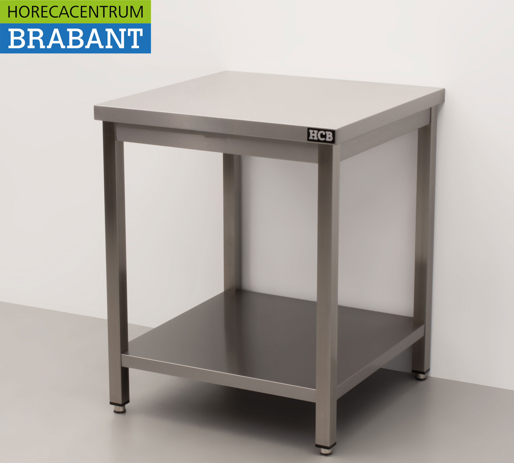HCB Edelstahl Arbeitstisch Premium-line 70 x 70 x 85 cm Catering – Bild 2