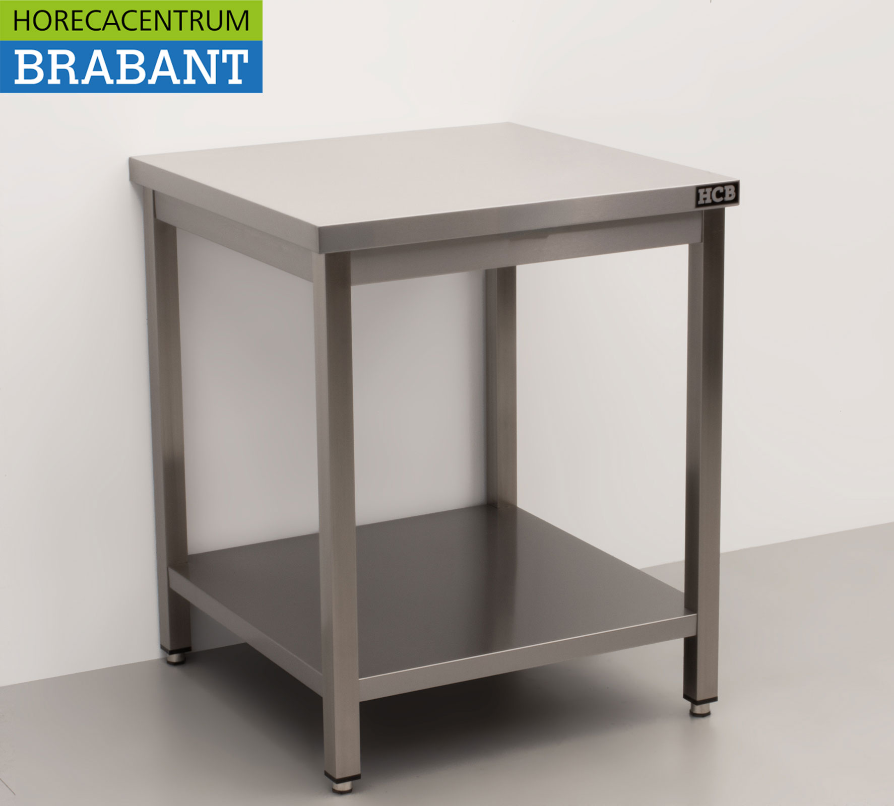 HCB Edelstahl Arbeitstisch Premium-line 70 x 70 x 85 cm Catering – Bild 3