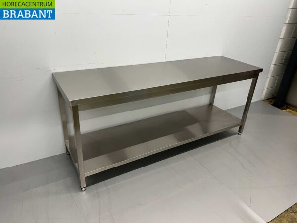 Edelstahl Arbeitstisch Basic-line 200 x 60 x 85 cm Catering – Bild 3