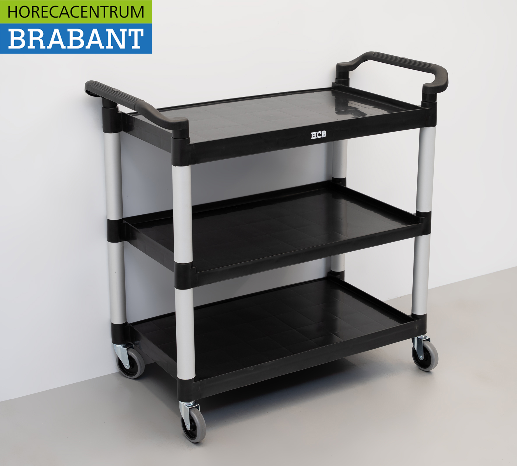 HCB Kunststoff Servierwagen 3 Etagen 102 cm Horeca – Bild 3