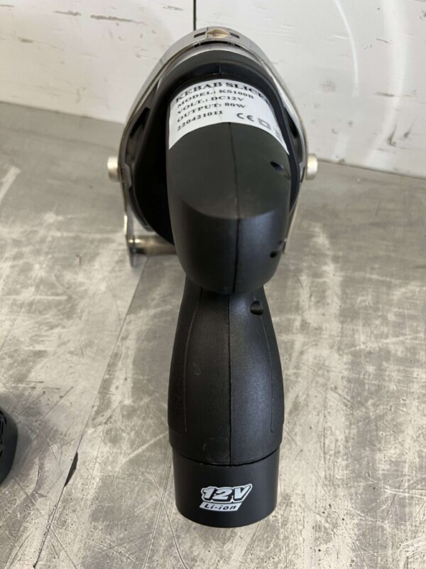 Drahtloses Dönermesser aus Edelstahl Kebabschneider Cap. 60 kg/Tag 2 Akkus Catering – Bild 6