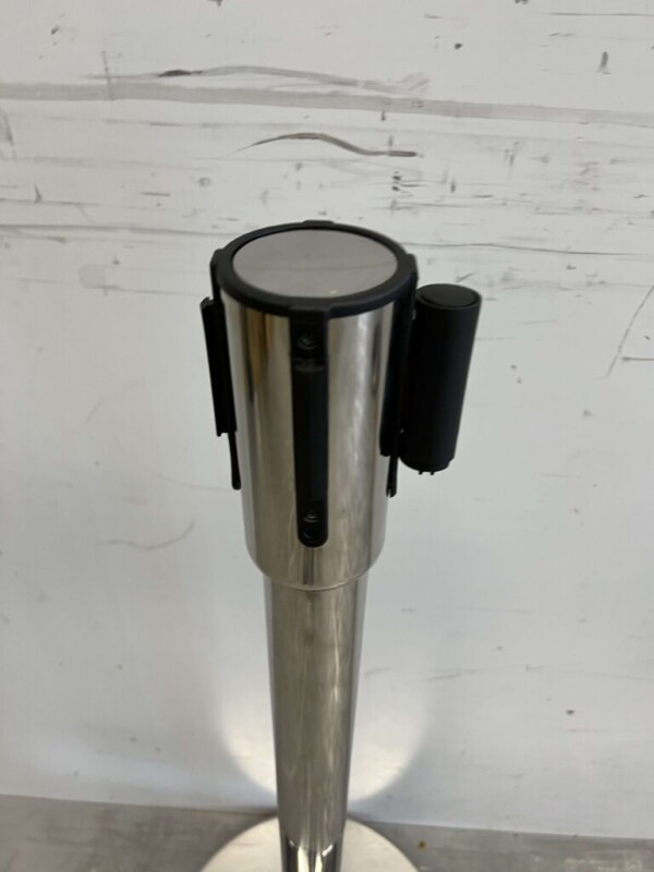 Saro Absperrpfosten Schwarz mit Zugband 180 cm Horeca – Bild 4