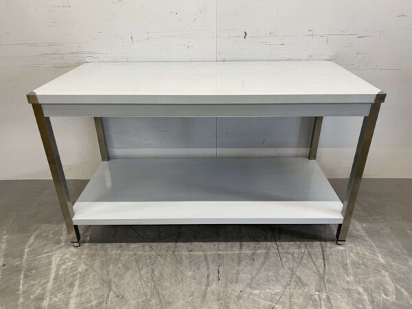 HCB Arbeitstisch Basic-line aus Edelstahl 150 x 70 x 85 cm Catering