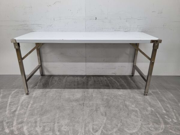 Zusammenklappbarer Arbeitstisch aus Edelstahl 180 x 70 x 85 cm Catering