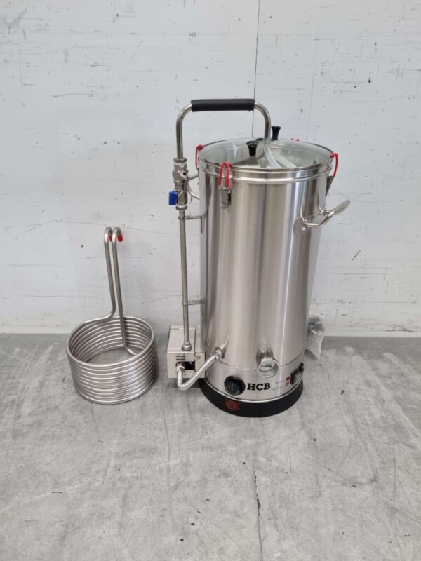 Edelstahl All-in-One-Brauanlage Doppelwandiger Bierbereiter 29 Liter Komplettset 230V Horeca