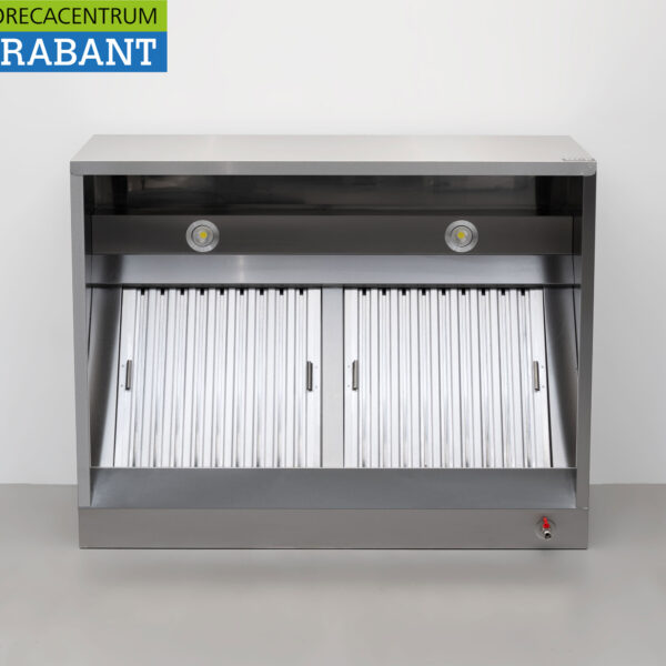 HCB Edelstahl-Dunstabzugshaube mit Lamellenfiltern Premium-line 120 cm Box Modell Horeca