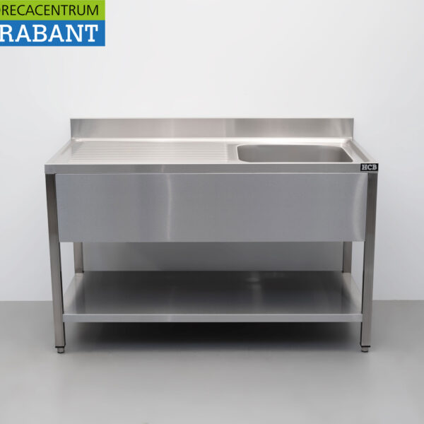 HCB Edelstahl-Spülbecken Geschweißtes Modell Premium-line 140 cm Horeca
