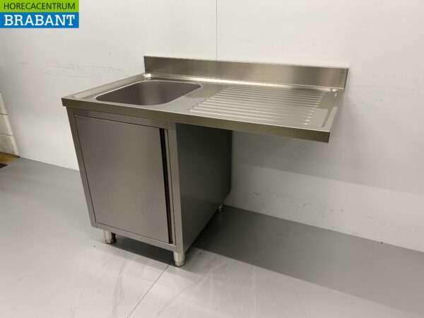 Edelstahl HCB Spültisch Spüle Flügeltür 120 cm Horeca – Bild 2