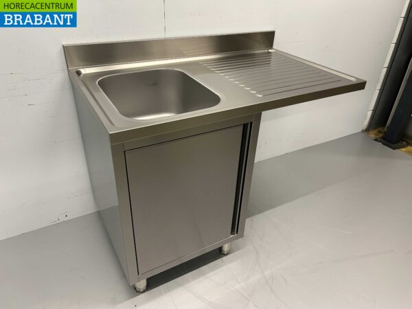 Edelstahl HCB Spültisch Spüle Flügeltür 120 cm Horeca – Bild 3