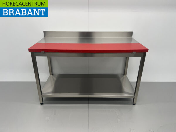 Edelstahl Polyethylen PE Schneidetisch Arbeitstisch 150 cm Catering Metzgerei