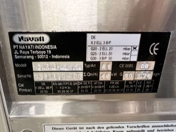 Edelstahl Nayati Wok Tisch Wok Herd 3 Brenner 150 cm Propan Gas Catering – Bild 8