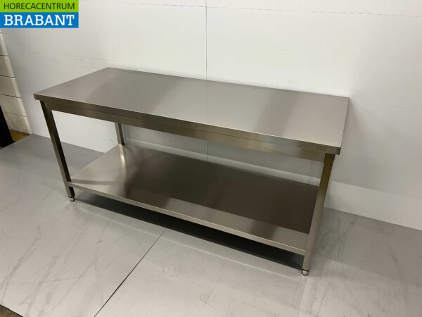 HCB Arbeitstisch Basic-line aus Edelstahl 180 x 70 x 85 cm Catering – Bild 2