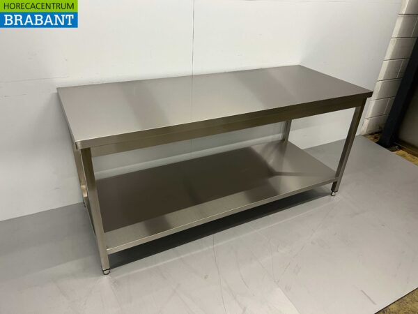 HCB Arbeitstisch Basic-line aus Edelstahl 180 x 70 x 85 cm Catering – Bild 3