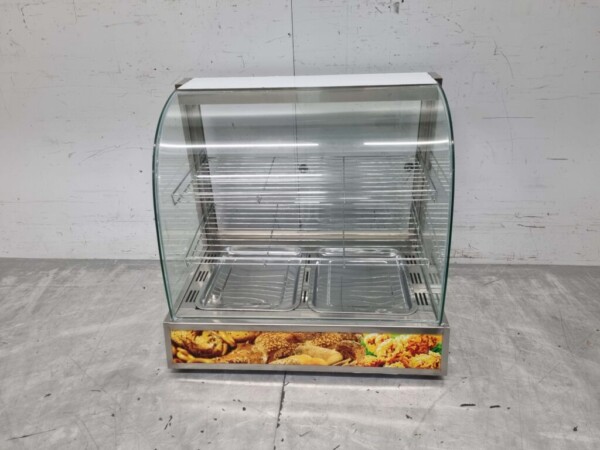 Edelstahl Warmhaltevitrine 66 cm 230V Horeca