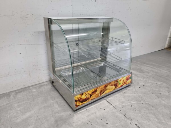 Edelstahl Warmhaltevitrine 66 cm 230V Horeca – Bild 3