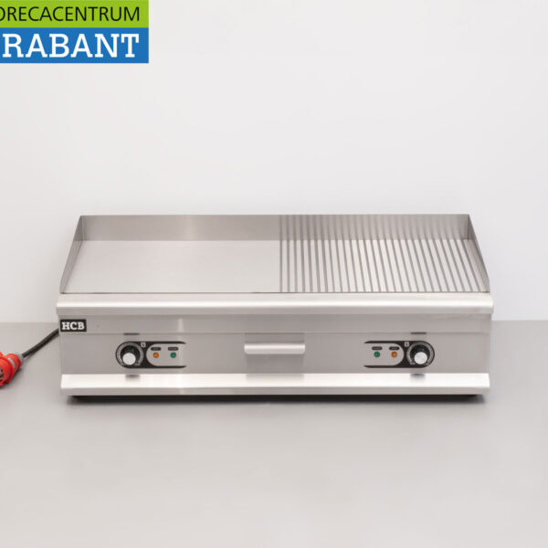 HCB Edelstahl Grillplatte Grillplatte 1/2 Riffelblech 100 cm 400V Horeca