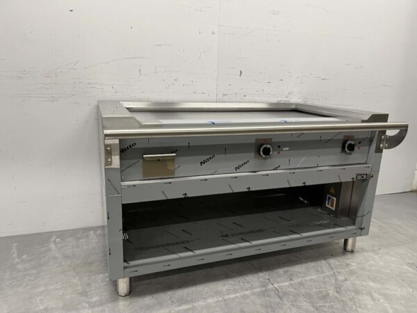 Edelstahl Teppanyaki Grill Grillpfanne Premium-line 144 cm 400V Horeca – Bild 3