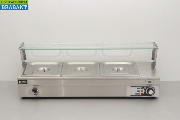 HCB RVS Bain marie 3 x 1/2 GN 95 cm 230V Horeca